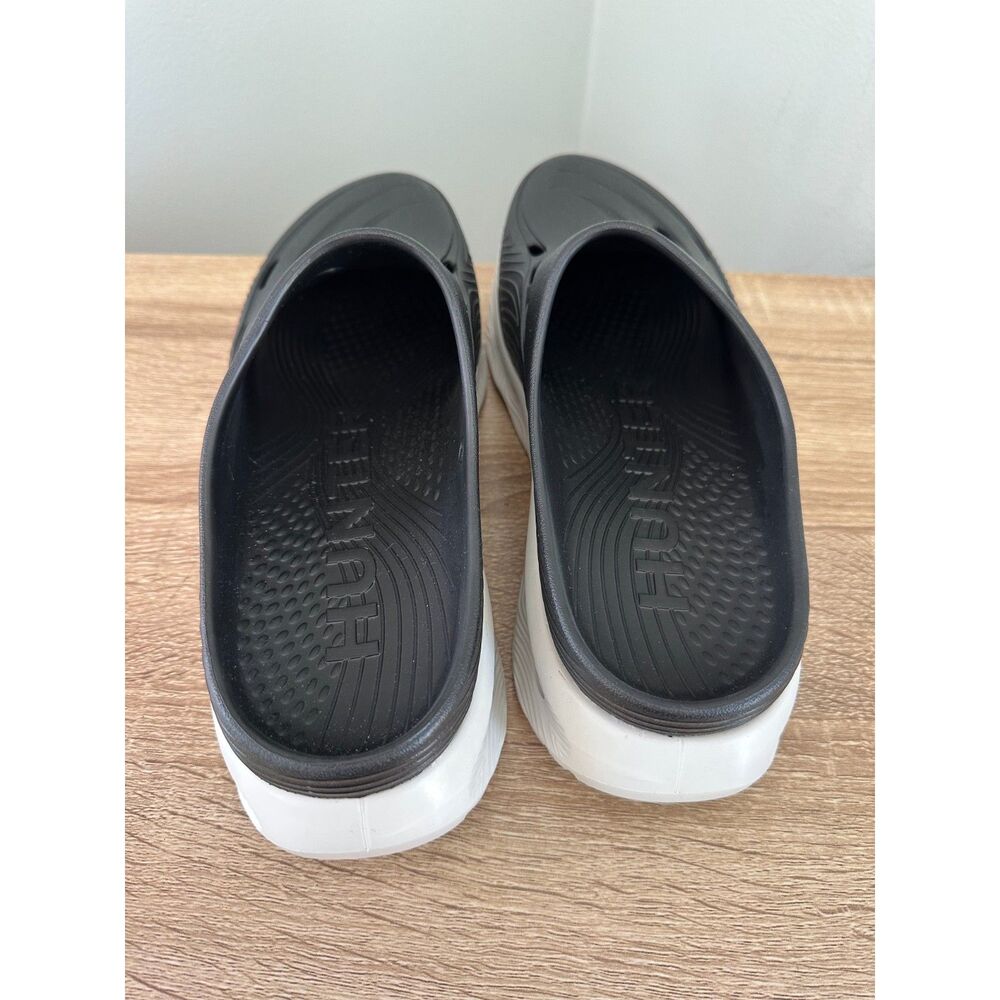 Hunter Women's Geena Waterproof Clogs Black & White Slip-On Garden Shoes Size 8 - Picture 9 of 10